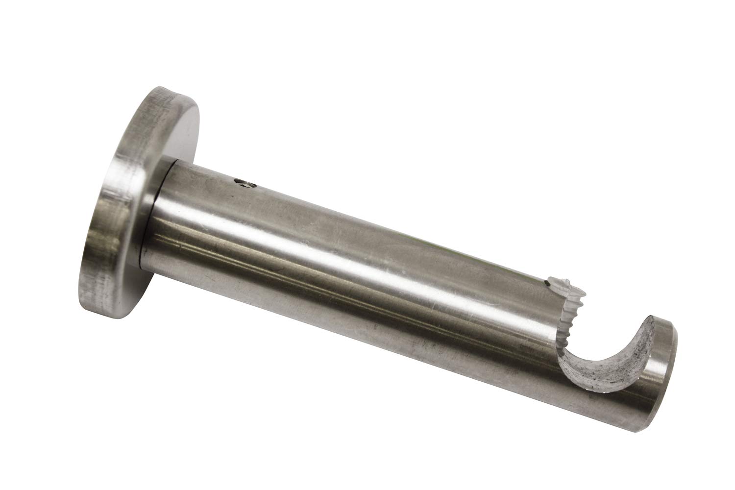 Gardinia Support for curtain rod with diameter 12 mm, 1-track, open, 7.5 cm, stainless steel