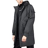 Pioneer Camp Men's Winter Coats Water-Repellent Windproof Thicken Parkas Long Hooded Padded Puffer Jacket