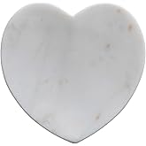 Marble Heart Shaped Dish, White