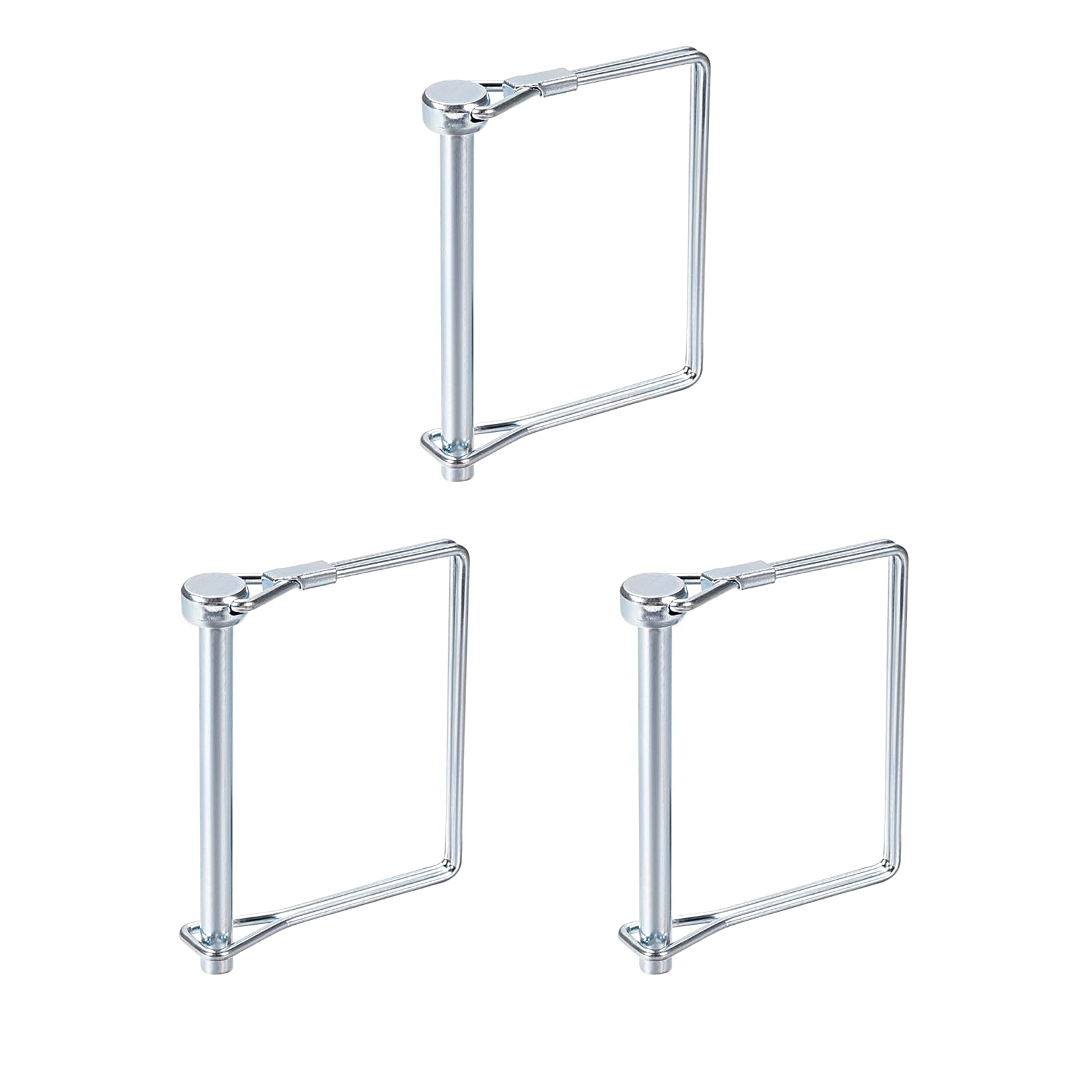 DTGN 6mm x 70mm (DxL) Shaft Locking Pin - 3Pack - Good for Farm Trailers Lawn - Carbon Steel Square Trailer Coupler Pin - Silver Tone