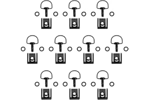 Porotmotor Motorcycle Race Fasteners Quick Release D-Ring 1/4 Turn Race Fasteners Clip Style Type C (Dark Black (Black Clips), 19mm)