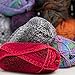 Lion Brand Yarn (3 Pack Tweed Stripes Chunky Yarn Acrylic 100 Percent Soft Mixed Berry Red Yarn for Knitting Crocheting Bulky #5