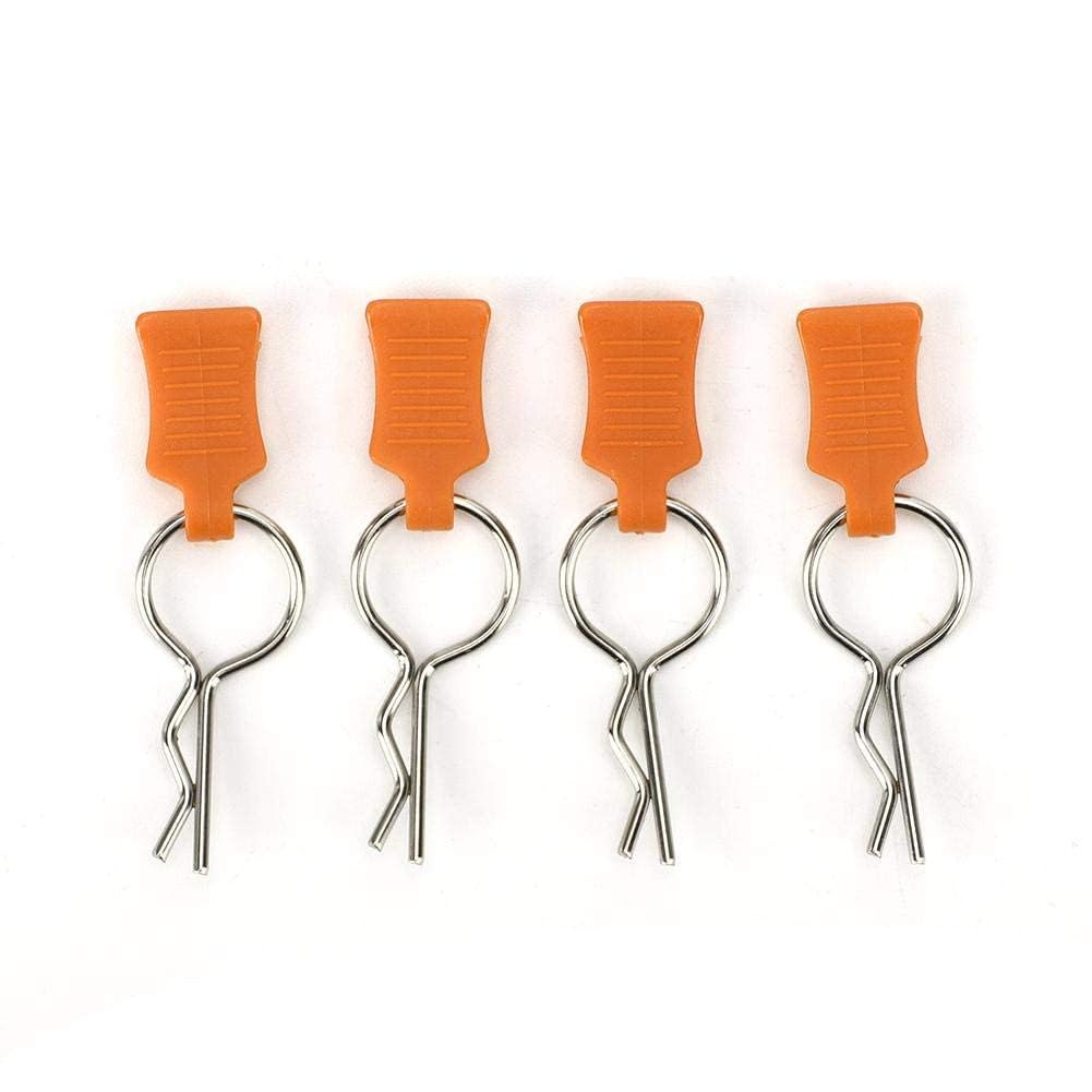 Vbest life RC Car Body Shell Clip Pin & Fixing Bracket Set Fit for 1/5 1/8 RC Car Hsp (Orange)