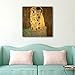 Wieco Art The Kiss by Gustav Klimt Famous Oil Paintings Reproductions Gallery Wrapped Modern Giclee Canvas Prints Artwork Pictures on Canvas Wall Art for Living Room Bedroom Home Decorations 24x24