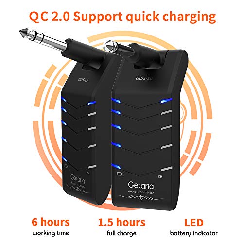 Getaria Wireless Guitar System Double Track Stereo Wireless Guitar