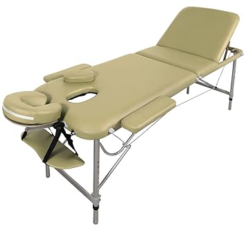 Massageliege/Massagebank ALU, nur 11kg, 3-teilig, mit viel Zubehör, Topqualität, gelb