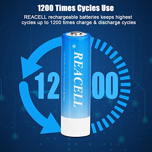 REACELL AA AAA Rechargeable Batteries Combo 8 Pack, 1.2V High Capacity