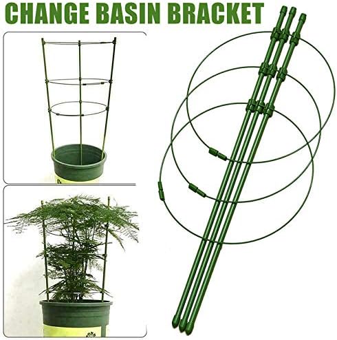 Lamoreco Plant Support Cages, Climbing Plant Support Cage with 3 Adjustable Rings Garden Trellis Flowers Stand Rings Tomato Support