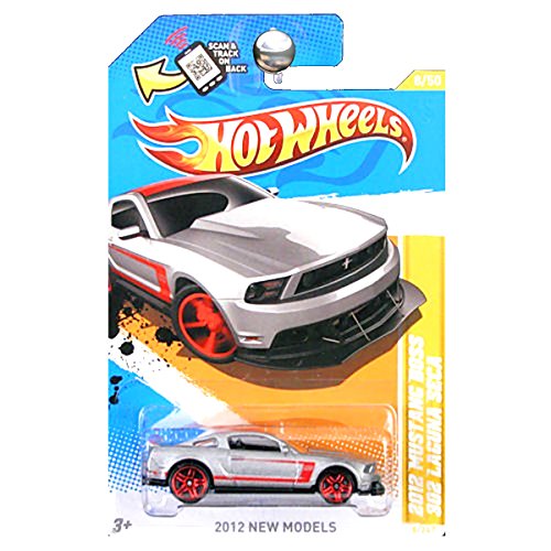 Hot Wheels 2012 New Models 2012 Ford Mustang Boss 302 Laguna Seca Silver and Red