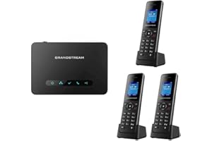 Grandstream DP720 DP750 VoIP Handset & Base Bundle, Support DECT Cordless SIP (1 Base, 3 Handsets)