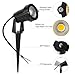 Familite Outdoor Waterproof Decorative Spotlight-6W COB LED Landscape Path Light AC/DC 12V with Spiked Stand, Pack of 4 (Warm White 2600-2800K)