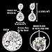 EVER FAITH Wedding Teardrop Earrings Clear Full Cubic Zirconia Silver-Tone
