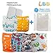 Reusable Baby Cloth Pocket Diapers, 6 pcs + 6 Inserts, Aanimal, One Size