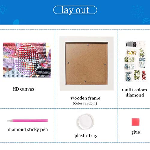 qiaoniuniu 5D Diamond Painting for Kids, Painting by Number Kits, Arts Crafts Supply Set, Mosaic Making for Home Wall Decor Gifts for Christmas Birthday (Dinosaur)