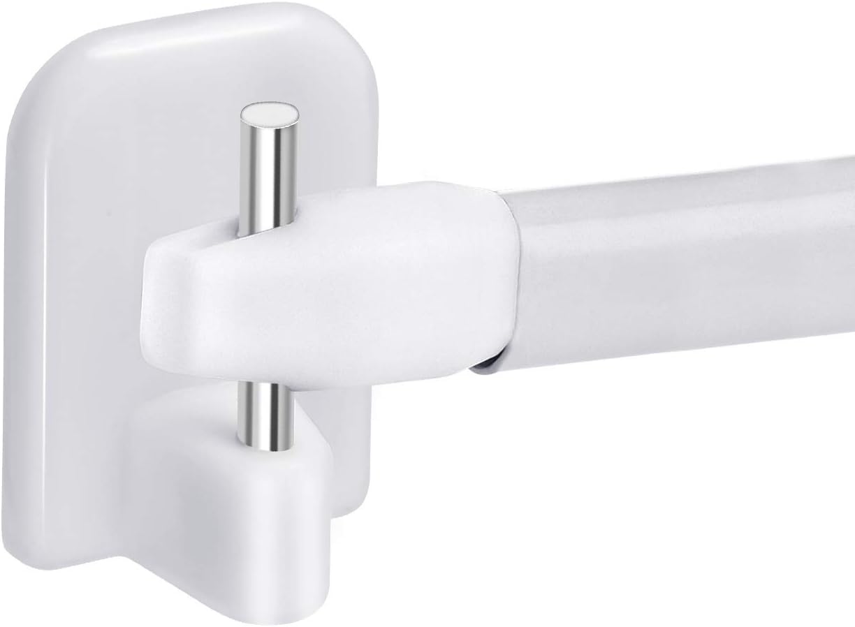 20 Packs Self-Adhesive Hooks Window Hooks Adhesive for Net Curtain Rods White(Round Corners) - Image 5