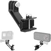 HIGOO Camera 20mm Picatinny Rail Mount Adapter 45 Degree Camcorder Holder Compatible with GoPro Sony for Shotgun Rifle Pistol Hunting Shooting Airsoft Paintball Sports