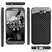 TJS Samsung Galaxy J3 Emerge/J3 Prime/Amp Prime 2/Express Prime 2/Sol 2/J3 Mission/J3 Luna Pro/J3 Eclipse Case, With [Tempered Glass Screen Protector] Carbon Fiber Built-in Metal Plate Back Case