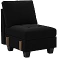 Belffin Single Seat Module for Modular Sectional Sofa Black