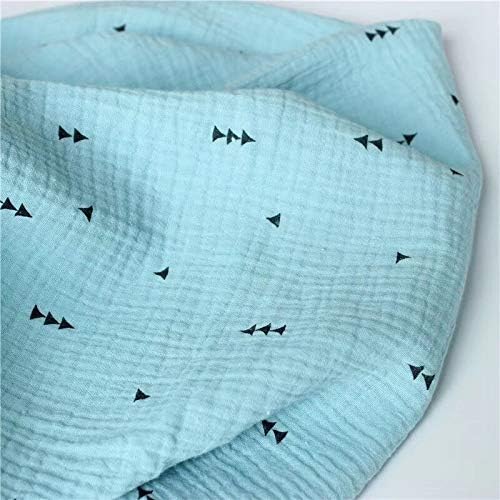 Cotton Fabric | 100% Cotton Pattern Double Gauze Soft Fabric 135Cm x 50cm Width 125 GSM Baby Blanket Sewing Fabric 1 Meters Sample Test | by KALLAR