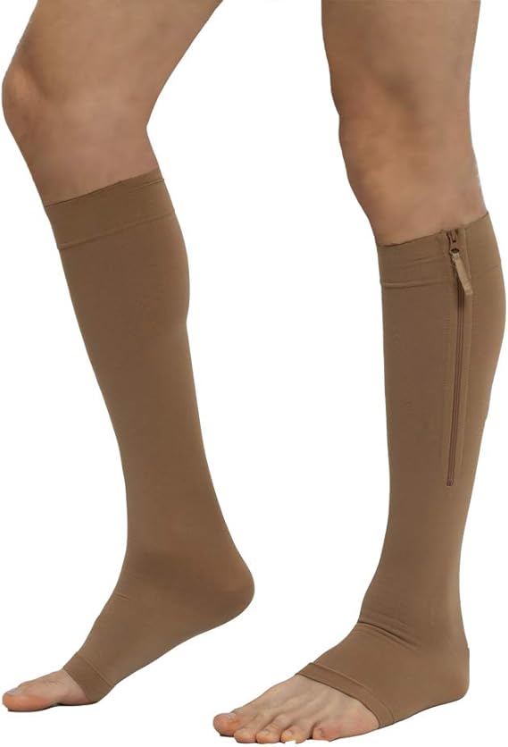 Zippered Compression Stocking for Men Zipper Compression