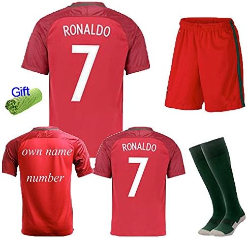 Barcelona Kids Jersey 2017 NEW Kids Football Soccer Home Kit Sportwear Short Sleeve & Shorts & Socks With Free Ice Face Cloth Youth 3-12 YRS