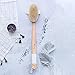 Back Scrubber for Shower - Bath Brush - Long Handled Curved Wooden Back Brush by Rengöra. for Men and Women - Best for Exfoliating, Dry Brushing and Back Scratching