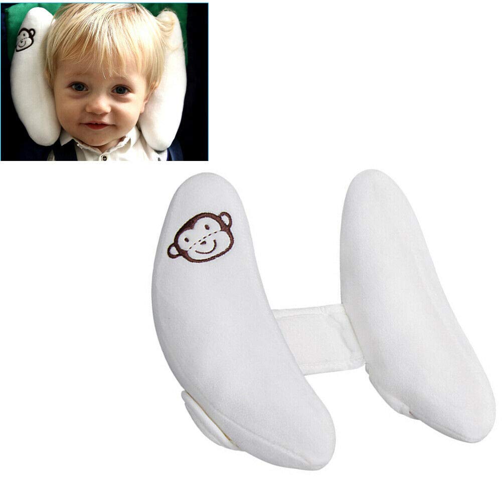 Yijie Baby Adjustable Head Neck Support - Banana Shape Travel Pram Pillow Cushion, Headrest for Car Seat Pushchair Stroller Rocker