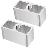 Racewill 2 inch Universal Leaf Spring Lowering Block | 2 Pack Aluminum Lower Blocks for Ride Height Adjustment, 5" Length x 2-1/3" Width