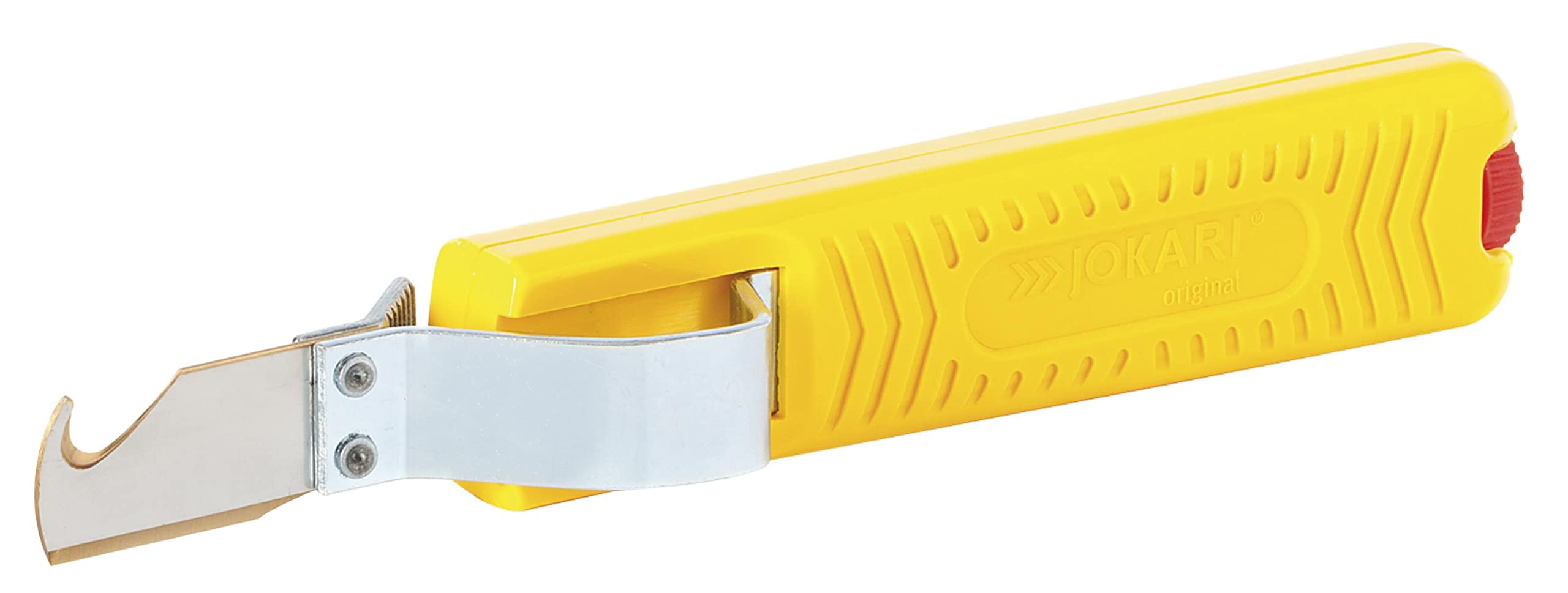 JOKARI 10282 Cable Knife Standard with Hooked Blade, Yellow/Silver