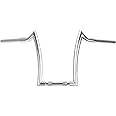 14" Rise Chrome Ape Hanger Handlebar Fit for Harley Sportster 883 1200 XL Softail FLST FXST Dyna, Road King Handlebars 1994-2023, Road Glide Handle Bar 1998-2013, 1.25” Fat 1" Clamp Meathook Bar
