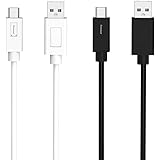 USB C Cable, Tronsmart USB-C to USB-A Cable with 56k Resistor for ChromeBook Pixel, Google Pixel / Pixel XL, Nexus 5X / 6P and More (6 Feet, 1 x Black,1 x White)