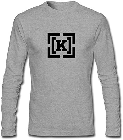 JUXING Men's Krew Skate Logo Long Sleeve T-shirt L ColorName