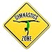 Signs Authority Girls Gymnastics Sign Decor for Room Door or Wall for Young Kids| Gymnast w/Leotards Poster Design | Novelty Gift