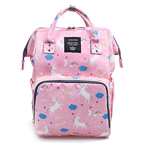 Vakker wide open diaper bag backpack, large capacity, m…