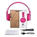 Kids Bluetooth Headphones Foldable Volume Limiting Wireless/Wired Stereo On Ear HD Headset with SD Card FM Radio in-line Volume Control Microphone for Children Adults (Pink)
