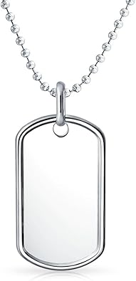 bling dog tag necklace