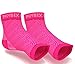 Physix Gear Sport Plantar Fasciitis Socks with Arch Support for Men & Women - Ankle Compression Sleeve, Toeless Compression Socks Foot Pain Relief, Ankle Swelling - Better than Night Splint, Pink L/XL
