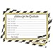 Graduation Party Advice Cards For The Graduate - Set of 25 (Gold and Black)