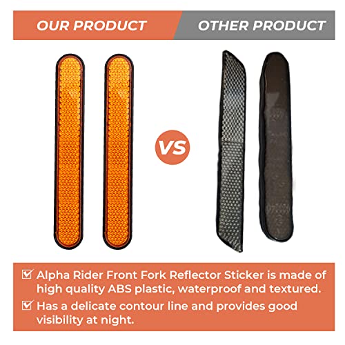 Cnkaka036 Motorcycle Side Reflector For Harley, Pair Front Fork Leg Reflectors Side Visibility For Harley All Lower Legs Slider/for Softail/for Sportster, Orange