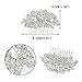 EVER FAITH 4 Inch Bridal Silver-Tone Flower Leaf Teardrop Austrian Crystal Clear Hair Comb