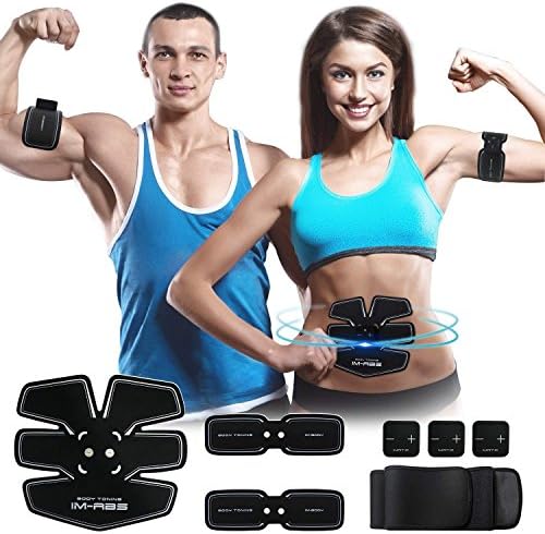 IMATE Abdominal Muscle Trainer EMS Abs Trainer Muscle Stimulator Ab Toning Belt Waist Trainer Belly Support Belt Gym Training Exercise Machine Home Fitness Training Gear