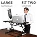 Standing Desk Preassembled Height Adjustable Sit Stand Up Desk Riser Stand Fit Two Monitors Adjustable Standing Desk Converter Topper Black 36'' x 25'' by SITA OFFICE (Black)