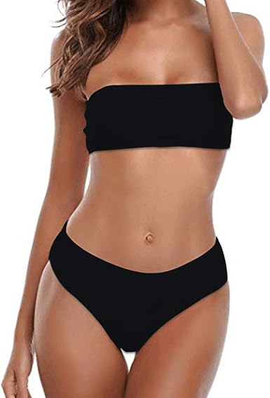 strapless high waisted bikini