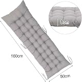 Warmiehomy Grey Garden Patio Beach Cushion 160x50x8cm Non-Slip view 4