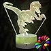 KangXin Dinosaur 3D Night Light Decorative Dinosaur LED Desk Lamp for Kid's Room Bedroom Nursery Dinosaur Theme Toys Christmas Birthday Gifts for Boys Kids Dinosaur Supplies for Party Home Decor