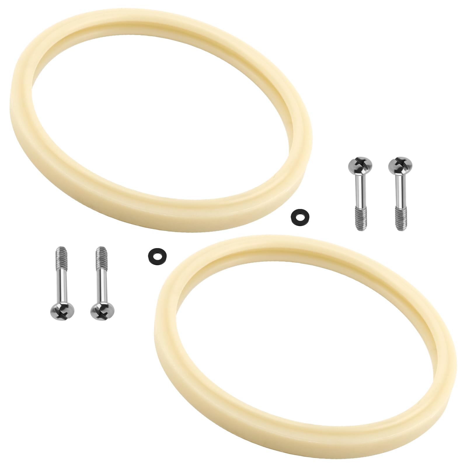 Photo 1 of puxyblue 2 Pack 8 3/8" Pool Light Lens Gasket and 4 Stainless Pilot Screw for Pentair 79101600Z 79104800 Compatible with Pentair IntelliBrite, AmerLite, and SAM Amerlite Lights