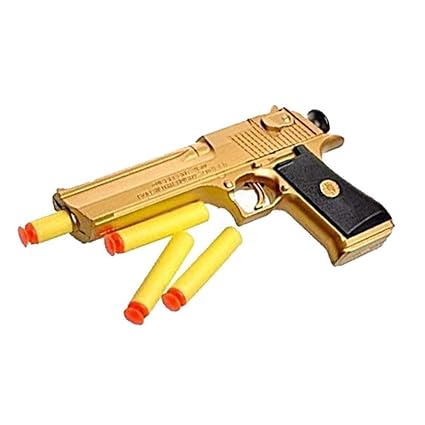 amazon com new golden desert eagle toy foam dart gun toys the for children toys games - fortnite desert eagle nerf gun