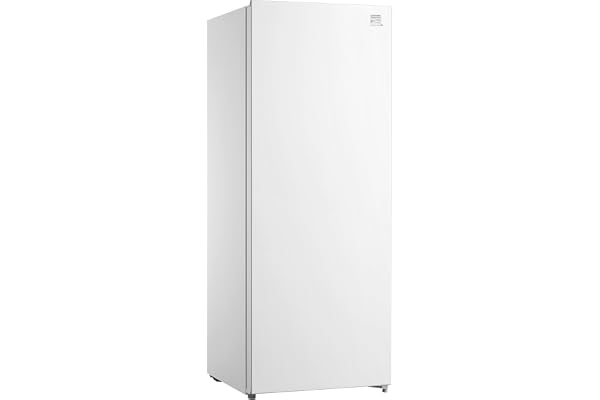 Kenmore Upright freezer - Convertible Refrigerator/Freezer, 5 Shelves, Garage Ready, Meat Storage,Auto Defrost, Congelador For Home, Apartment, Cottage, Basement, Dorm, 7.0 Cubic Feet Capacity White