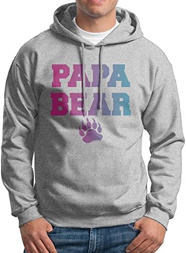 Nfas PaPa Bear Men's 100% Cotton Fashion Hoodies Ash M