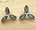 Genuine Labradorite & .925 Sterling Silver Overlay Handmade Stud Earrings for Women